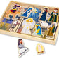 Melissa & Doug Melissa Doug Classic Wooden Christmas Nativity Set With 4-Piece Stable and