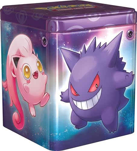Pokemon TCG Psychic Stacking Tin 3 Booster Packs 2 Sticker Sheets