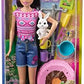 Barbie It Takes Two Stacie Doll Camping Playset with Doll Pet Tent Puppy Sticker Sheet