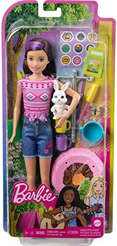 Barbie It Takes Two Stacie Doll Camping Playset with Doll Pet Tent Puppy Sticker Sheet