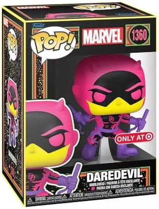 Funko Daredevil Pop Vinyl Bobblehead Figure Marvel Glows in Blacklight 3.77 Inches 77545