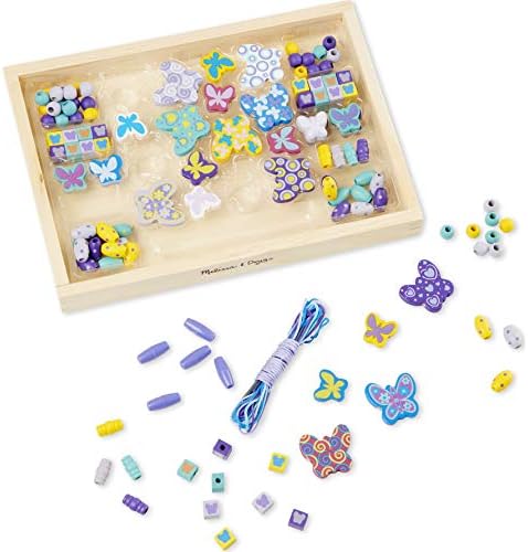 Melissa & Doug Melissa Doug Wooden 'Butterfly Friends' Bead Accessory Creation Set Free