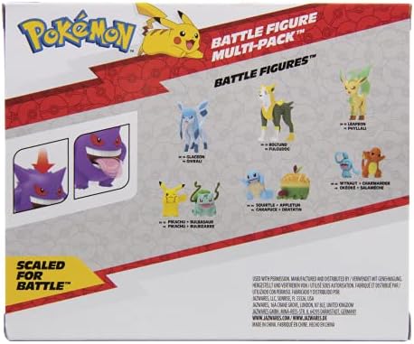 Pokemon Battle Figure 2 Pack Machamp Riolu - 4.5-inch Machamp Figure 2-inch Riolu Figure