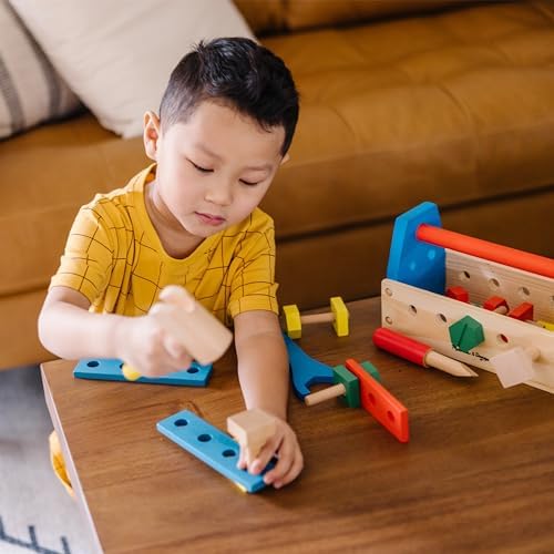 Melissa & Doug Melissa Doug Take-Along Tool Kit Wooden Construction Toy 24 pcs Multicolor