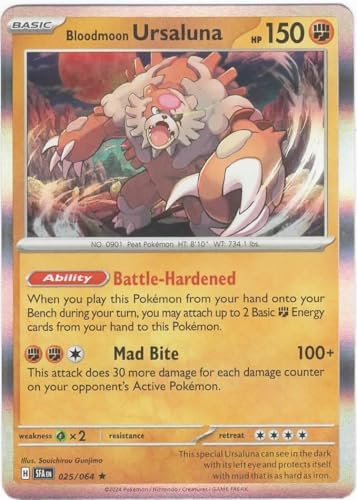 Pokemon - Bloodmoon Ursaluna 025064- Shrouded Fable - Holo Rare Foil - Single Card
