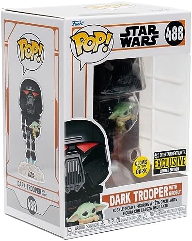 Funko Pop Vinyl - Star Wars - Dark Trooper with Grogu 488 Black