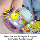 Fisher-Price Baby Toy Purple Monkey Musical Storybook with Lights Sounds for Infants