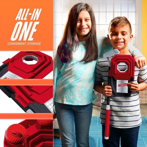 NERF Trick Shot Golf Set - Indoor Outdoor Putting Trick Shot Golf Set - Includes Putter