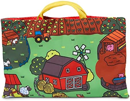 Melissa & Doug Melissa Doug Take-Along Farm Baby and Toddler Play Mat 19.25 x 14.5 inches