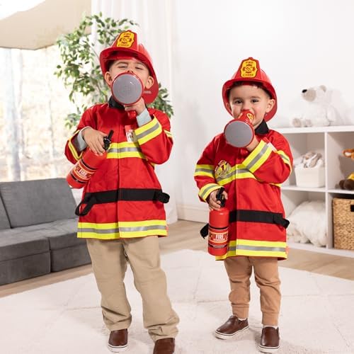 Melissa & Doug Melissa Doug Fire Chief Role Play Costume Dress-Up Set Pretend Fire