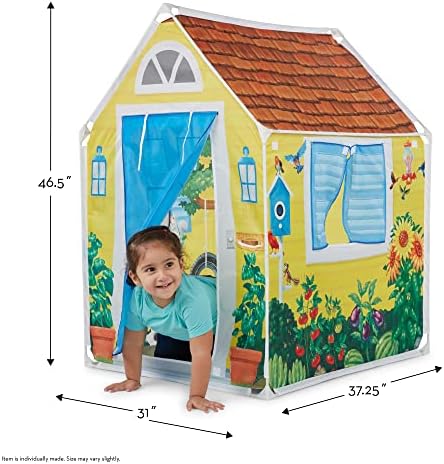 Melissa & Doug Melissa Doug Cozy Cottage Fabric Play Tent and Storage Tote Yellow