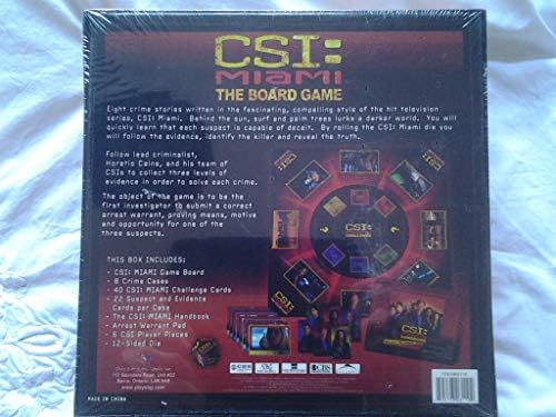 Spin Master CSI Crime Scene Investigation Miami The Board Game
