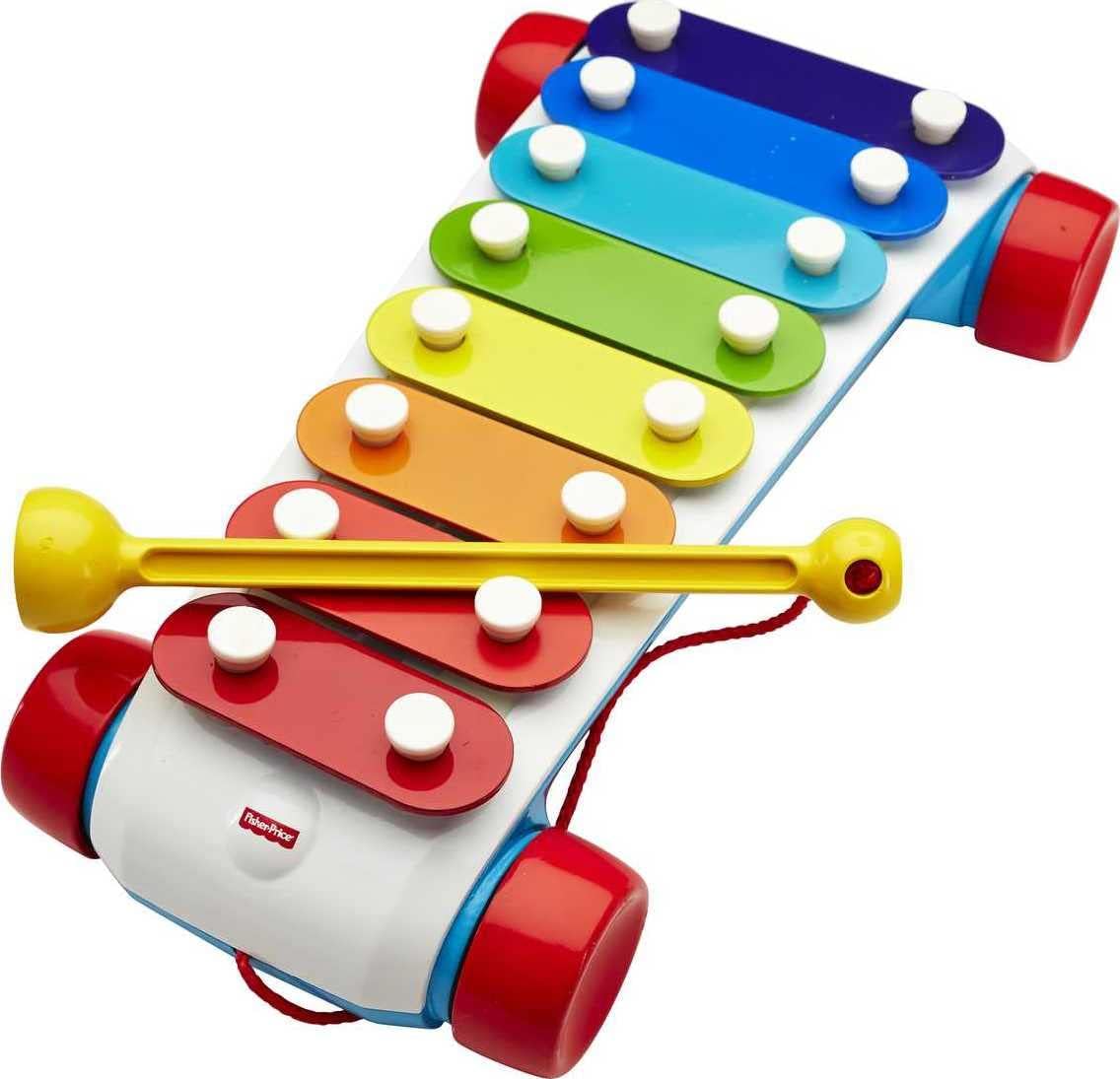 Fisher-Price Toddler Pull Toy Classic Xylophone Pretend Musical Instrument with Mallet