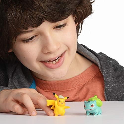 Pokemon Detective Pikachu Battle Figure 6Pc Multipack - Comes with Two 2 Pikachu 2