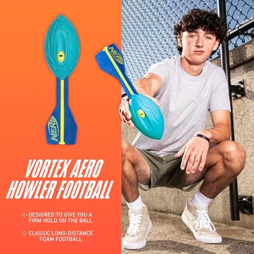 Nerf Vortex Aero Howler Foam Ball Classic Long-Distance Football Flight-Optimizing Tail