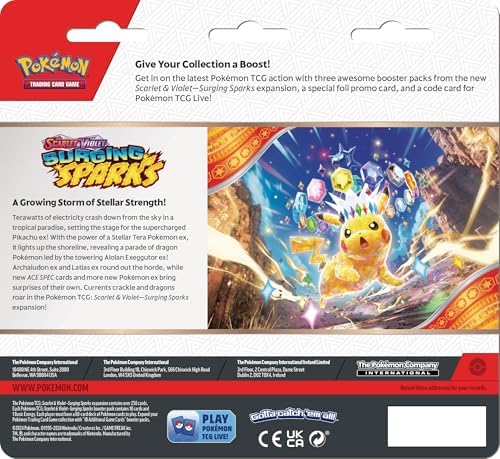 Pokemon TCG Scarlet Violet - Surging Sparks Three-Booster Zapdos