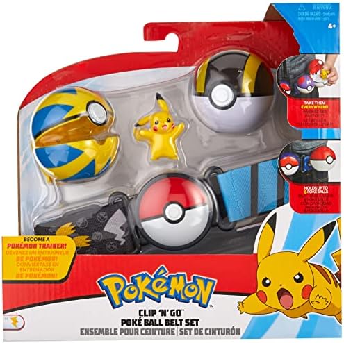 Pokemon Clip 'N' Go Poke Ball Belt Set Wave 5 Ultra Quick Ball and 2-Inch Pikachu - Feat.