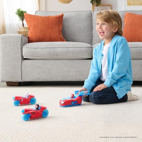 MARVEL Spidey and His Amazing Friends Spidey Team Split Racer - 8.5-Inch Three-in-One Vehicle