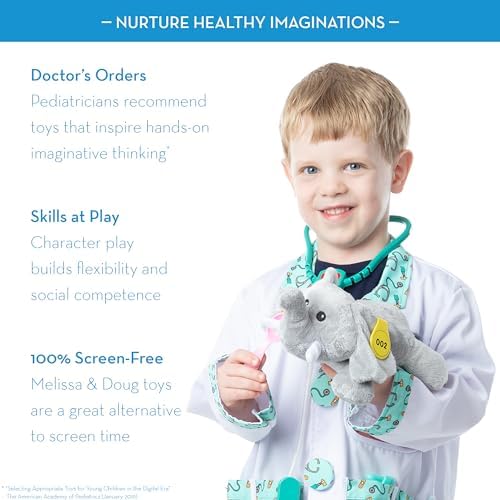 Melissa & Doug Melissa Doug Doctor Role Play Costume Dress-Up Set 7 pcs