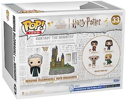 Funko Pop Town Harry Potter Chamber of Secrets 20th Anniversary - Minerva McGonagall with Hogwarts - Collectable Vinyl Figure