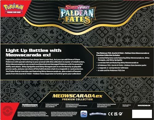 POKEMON TCG Scarlet and Violet PALDEAN Fates POKEMON EX Premium Collection - Shiny