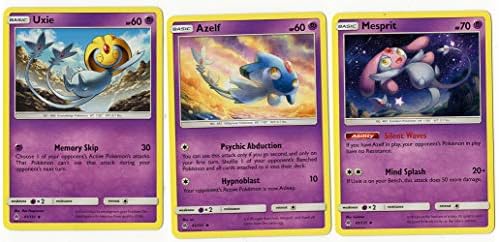 Pokemon Legendary Card Set - Azelf Mesprit Uxie - Forbidden Light - 3 Card Lot