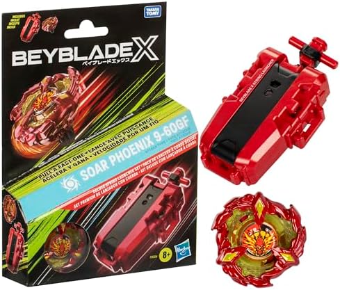 Hasbro Beyblade X Soar Phoenix 9-60GF Deluxe Line Starter Set with 1 Starter and 1 Gyro