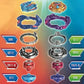 Beyblade Burst QuadStrike Ultimate Evo Valtryek V8 and Divine Xcalius X8 Spinning Top