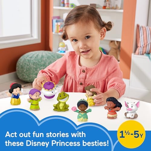 Fisher-Price Little People Toddler Disney Princess Set with 6 Character Figures for