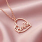 Barbie Script Heart Necklace