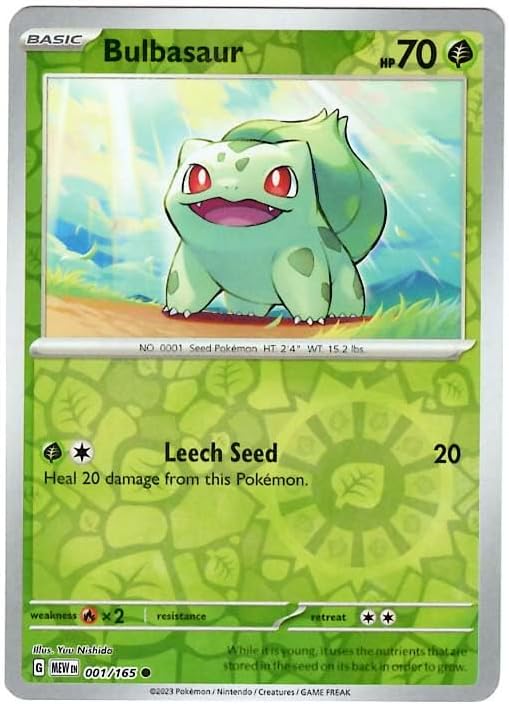 Pokemon - Bulbasaur 001165 - Pokemon 151 - Reverse Foil - Single Card