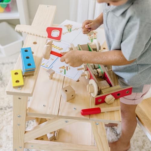 Melissa & Doug Melissa Doug Solid Wood Project Workbench Play Building Set