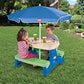 Little Tikes Easy Store Picnic Table with Umbrella Multi Color 42.00''L x 38.00''W x