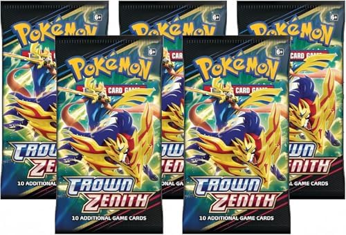 Pokemon Sword Shield Crown Zenith 5 Booster Packs