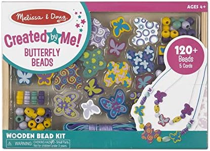 Melissa & Doug Melissa Doug Wooden 'Butterfly Friends' Bead Accessory Creation Set Free