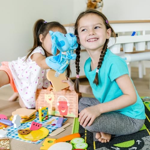 Melissa & Doug Melissa Doug Blue's Clues You Share with Blue Picnic with Hand Puppet -