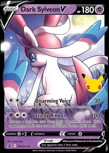 Pokemon Dark Sylveon V - SWSH134 - Black Star Promo - Pokemon Celebration Card - Holo Foil
