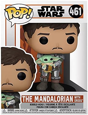Funko Star Wars The Mandalorian - Mandalorian Din Djarrin Holding Grogu The Child Pop