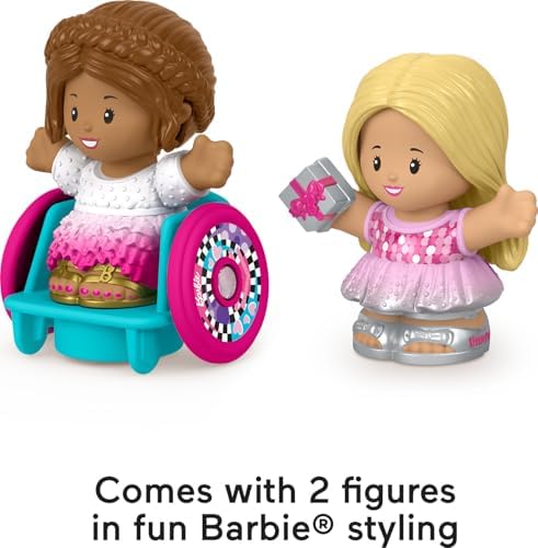 Fisher-Price Little People Toddler Barbie Party Figure Set with 2 Characters for