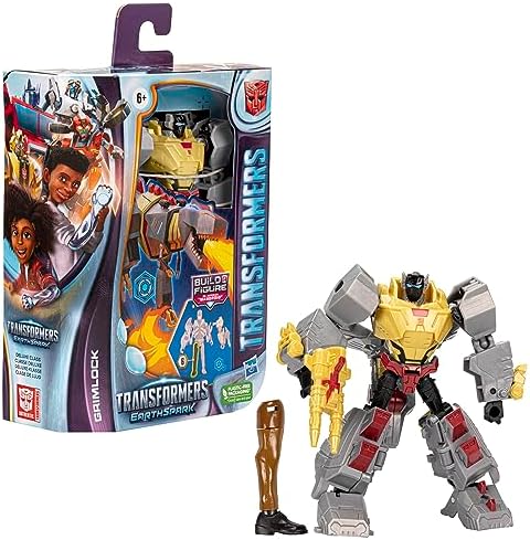 Transformers EarthSpark Deluxe Class Grimlock Action Figure 5-Inch Robot for