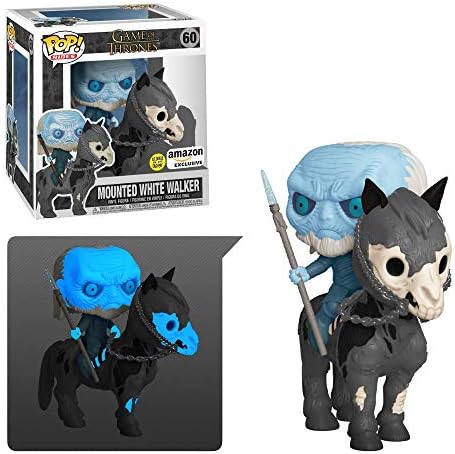 Funko Pop Rides Game of Thrones - Glow in The Dark White Walker and Horse Vinyl Figure