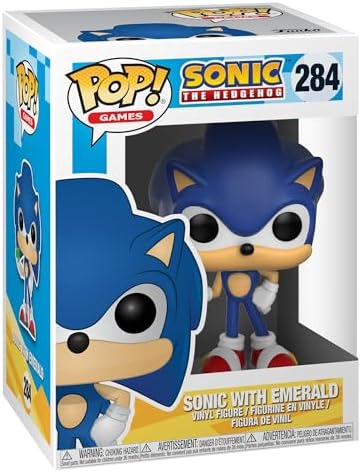 Funko Pop Sonic - Sonic with Emerald Toy Blue