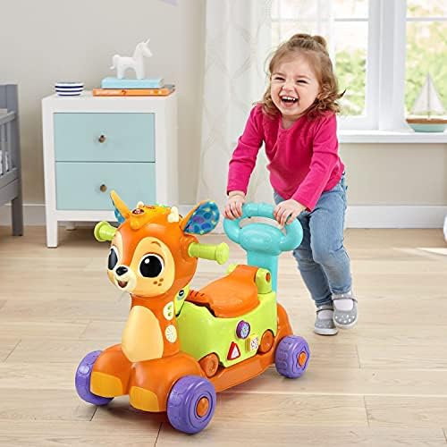 VTech 4-in-1 Grow-with-Me Fawn Scooter Frustration Free Packaging