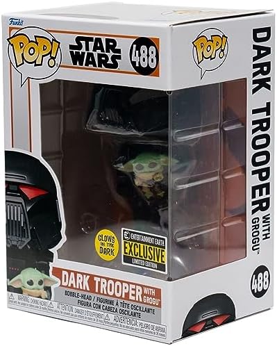 Funko Pop Vinyl - Star Wars - Dark Trooper with Grogu 488 Black