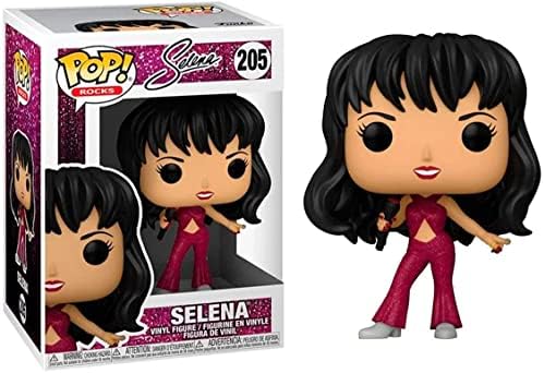 Funko Selena Burgundy Outfit Pop Vinyl Figure Bundled with Compatible Pop Box Protector