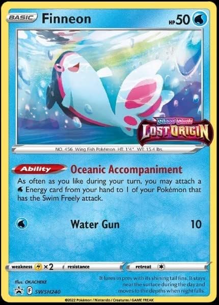 Pokemon - Finneon SWSH240 - Lost Origin Build Battle - Prerelease Stamp