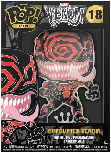 Funko Pop Sized Pin Marvel Venom Corrupted with Chase Styles May Vary