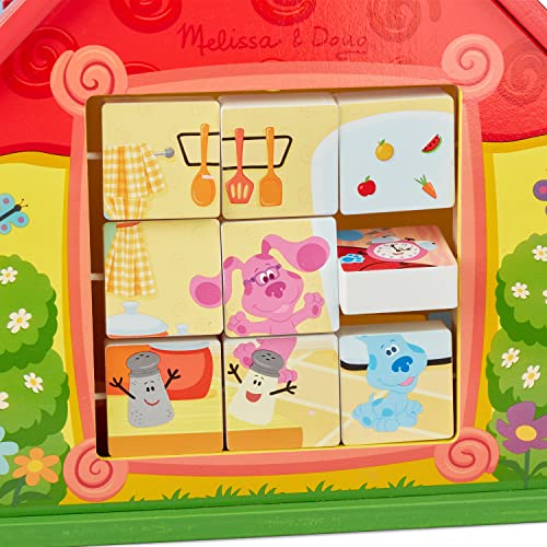 Melissa & Doug Melissa Doug Blue's Clues You Wooden Take-Along House Shape Sorter