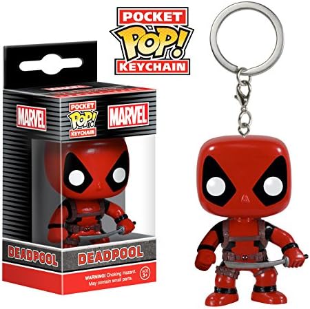 Funko Pop Keychain Marvel - Deadpool Action Figure Novelty Keyring - Collectable Mini