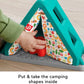 Fisher-Price Baby Developmental Toy S'More Shapes Camping Tent Block Sorting Activity for
